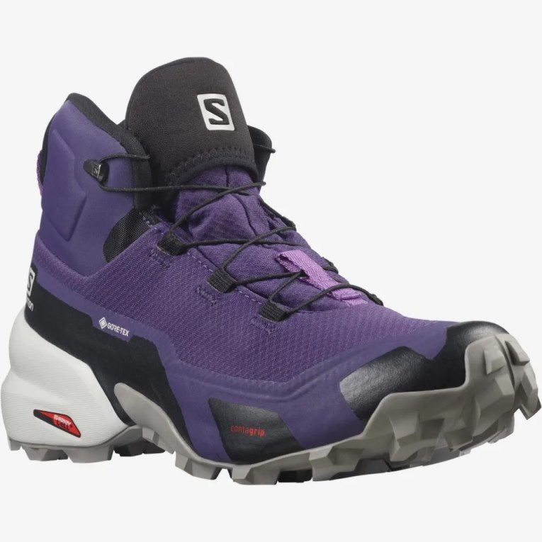 Salomon Cross Hike Mid GTX Women's Hiking Boots Purple | CA 2D84